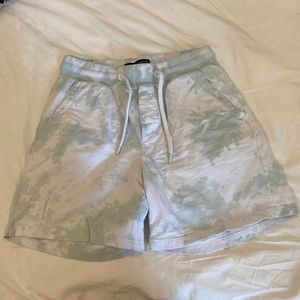 Blue Tie-Dye Sweat Shorts